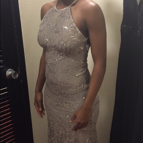 Silver prom dress - Picture 1 of 2
